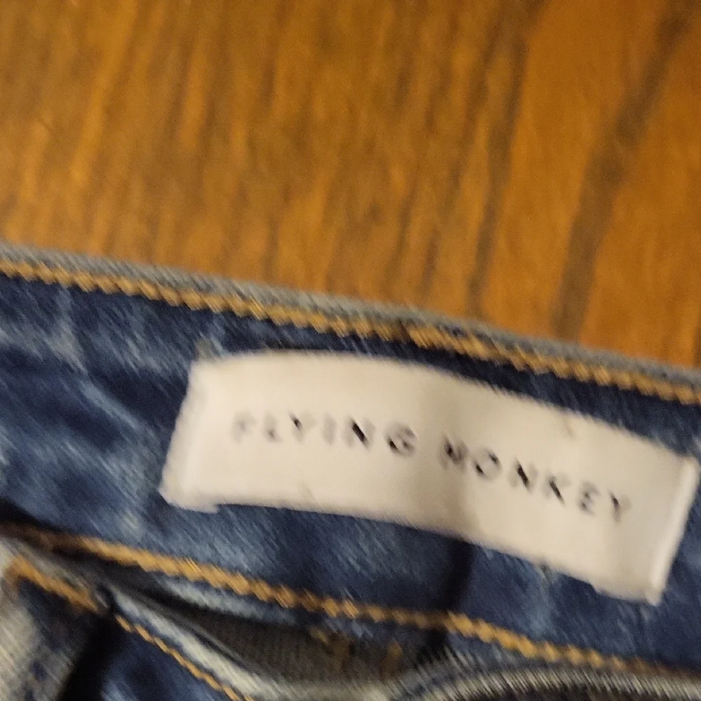 Flying Monkey Blue Ankle Cropped Distressed Jeans